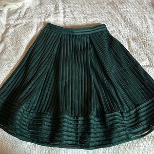 Emerald Green Eyelet Skirt
